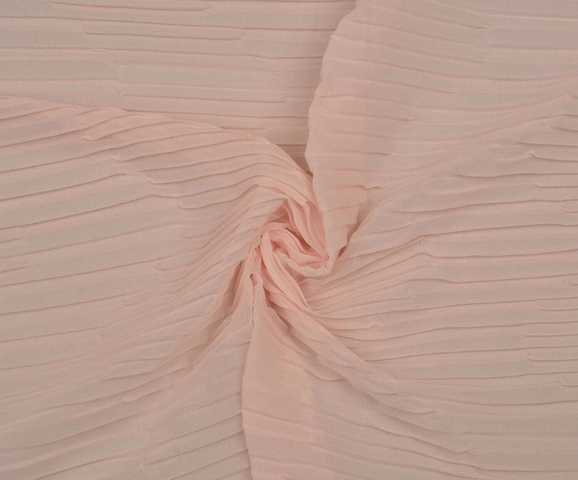 ŞİFON PİLİSE ELBİSE ETEK BLUZ - PEMBE