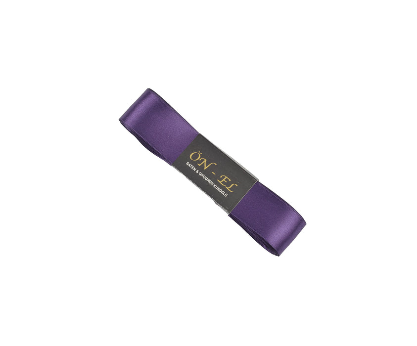 SATEN KURDELE 30 MM - KOYU MOR