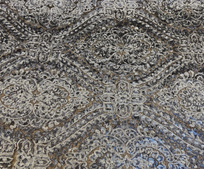 PUL PAYET İŞLEME KUMAŞ - GÜMÜŞ