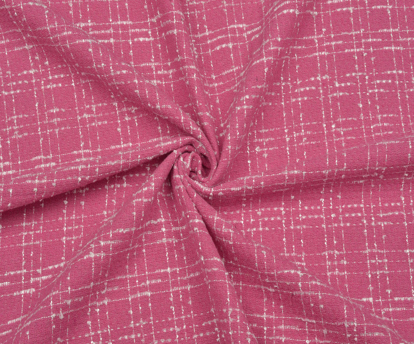 EKOSE DESENLİ TÜVİT ŞANEL KUMAŞ - PEMBE