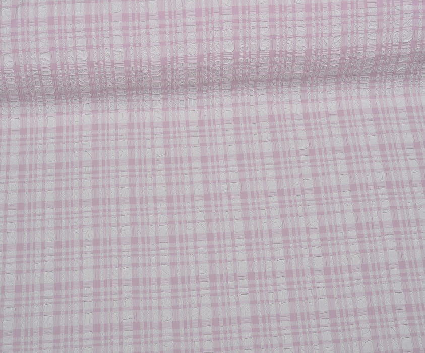 KABARTMA EKOSE DESENLİ KUMAŞ - PEMBE