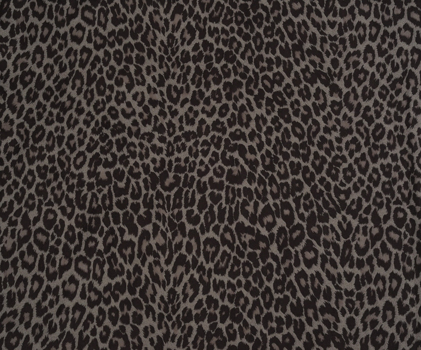 LEOPAR DESENLİ NUBUK KUMAŞ - GRİ