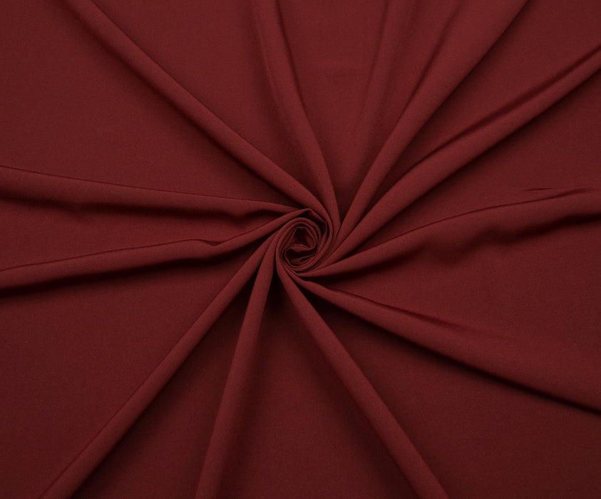 KUMLU KREP KUMAŞ - BORDO