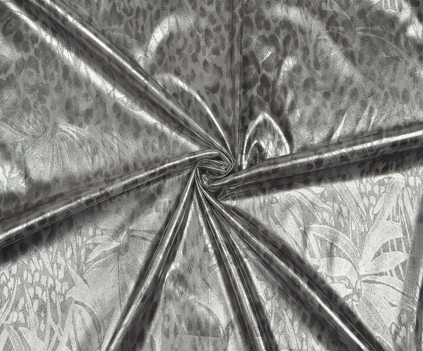 DESENLİ SATEN KUMAŞ - GRİ