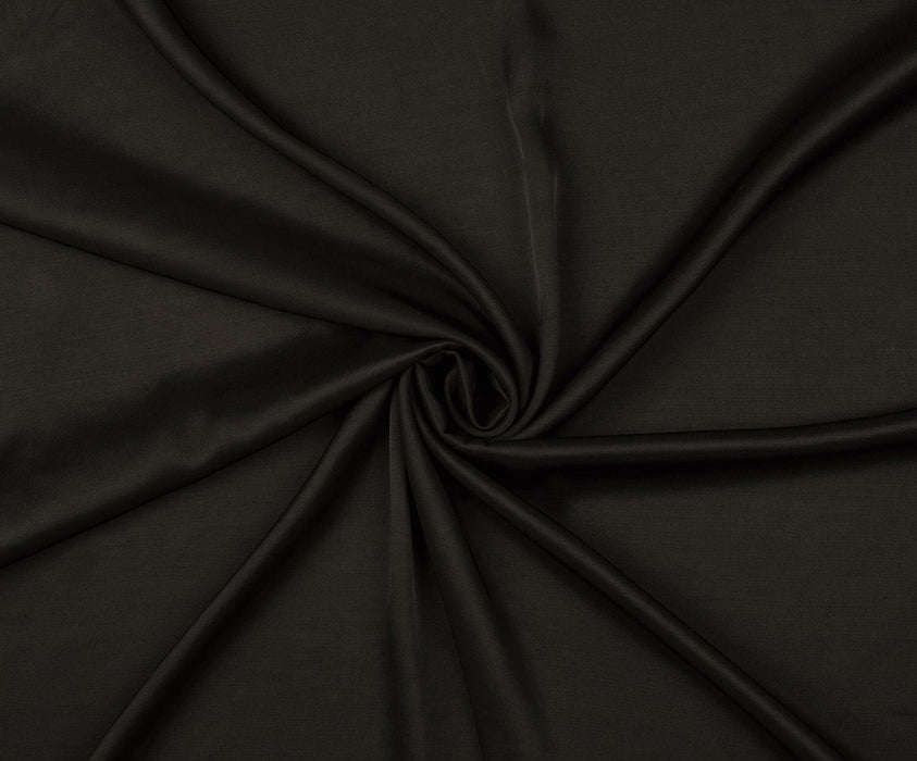 2,4 METRE PARLAK GABARDİN ELBİSE - SİYAH