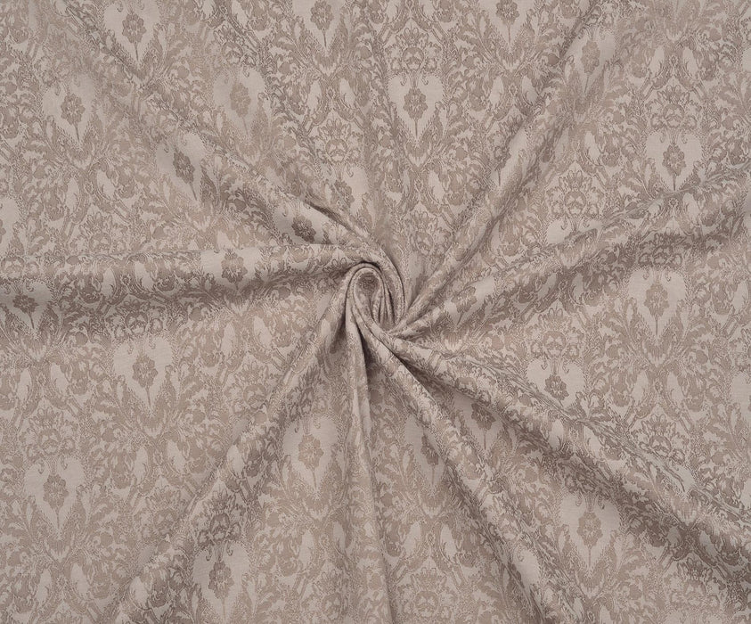 3 METRE MOTİF DESENLİ LİKRALI JAKAR KUMAŞ - VİZON