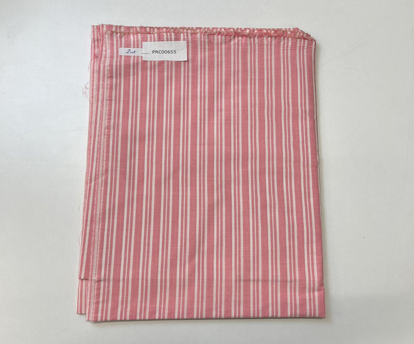2 METRE ÇİZGİLİ GÖMLEKLİK PAMUK - PEMBE