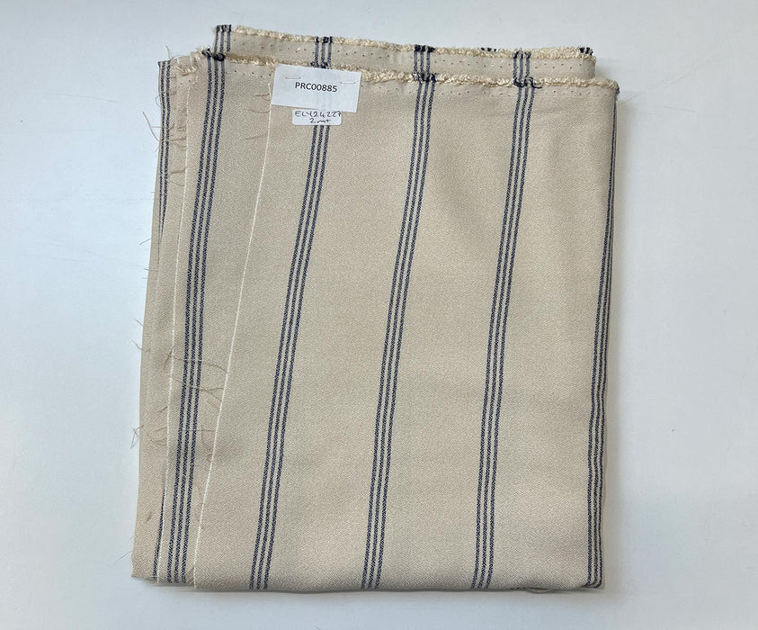 2 METRE ÇİZGİLİ VİSKON KUMAŞ - BEJ