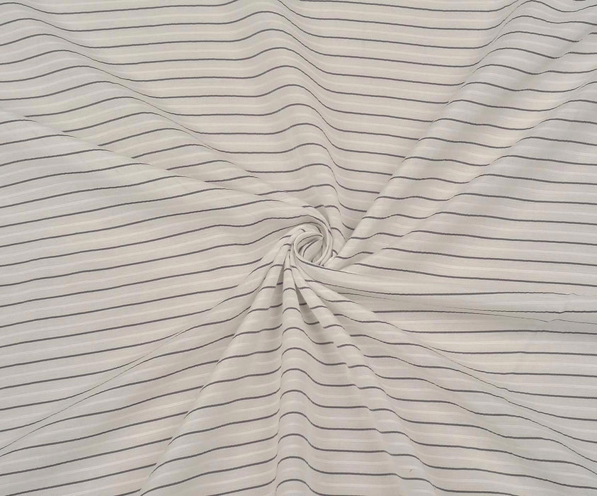 3,5 METRE ÇİZGİLİ VİSKON KUMAŞ - EKRU