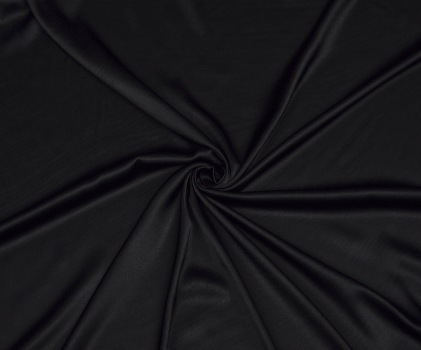 2 METRE VİSKON SATEN KUMAŞ - SİYAH