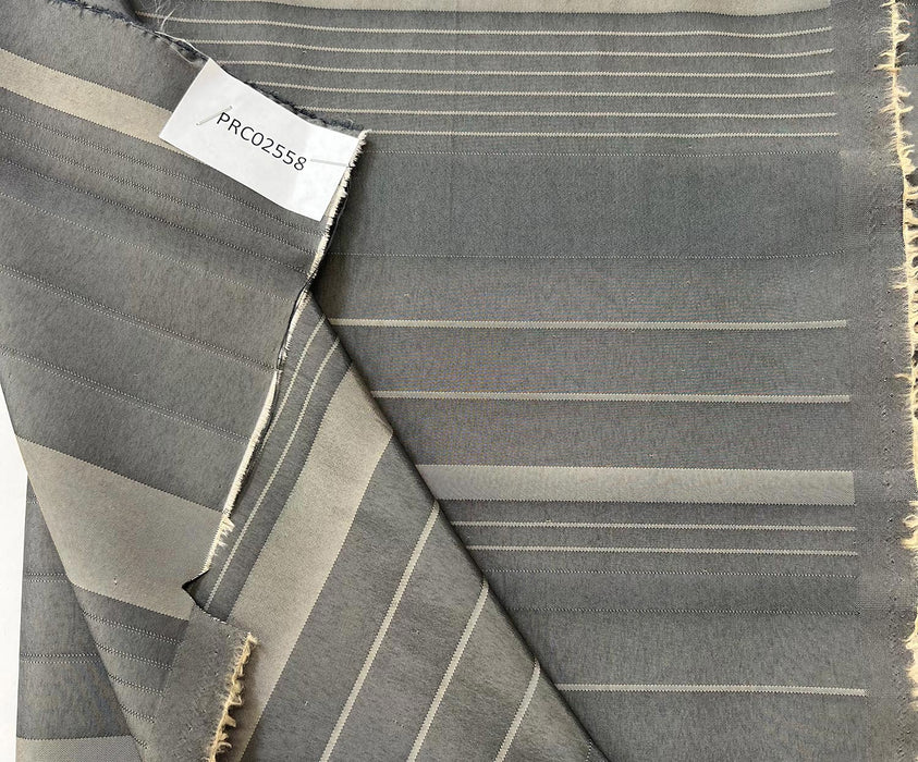 1,5 METRE ÇİZGİLİ SATEN KUMAŞ - GRİ