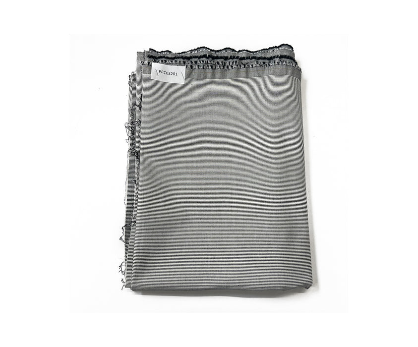 2 METRE ÇİZGİLİ LİKRALI KUMAŞ - GRİ