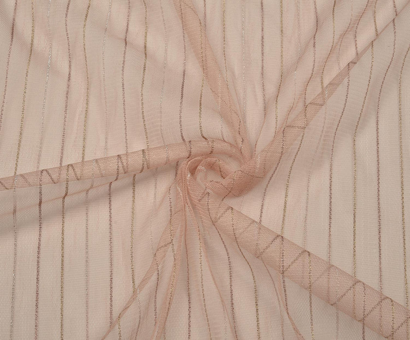 3,5 METRE DESENLİ TÜL KUMAŞ - PUDRA