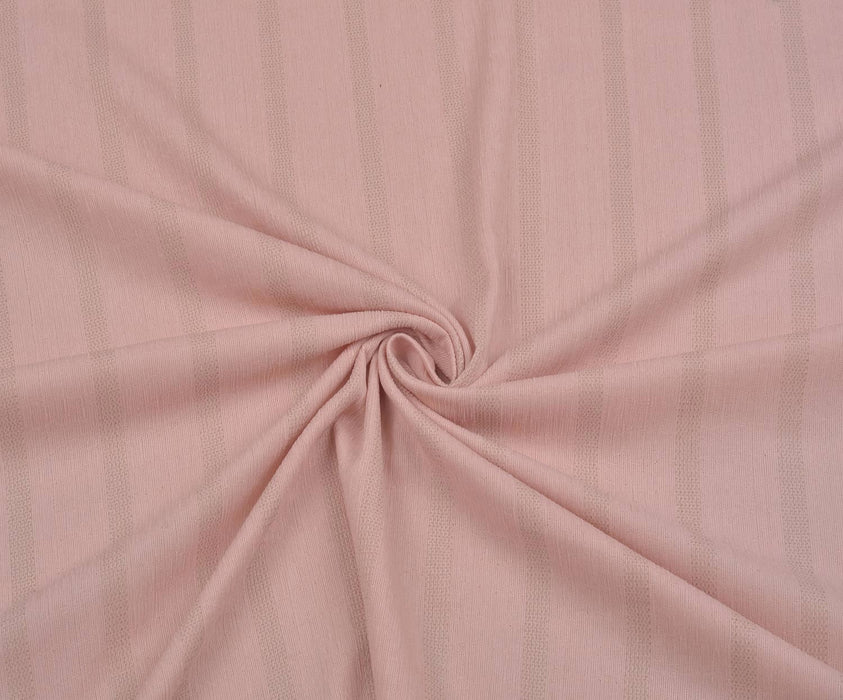 5 METRE ÇİZGİLİ İNCE ÖRME KUMAŞ - PEMBE