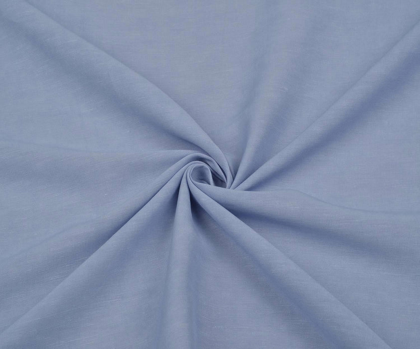 2 METRE DÖKÜMLÜ FLOŞ VİSKON KETEN KUMAŞ - MAVİ