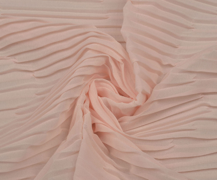 ŞİFON PİLİSE ELBİSE ETEK BLUZ - PEMBE