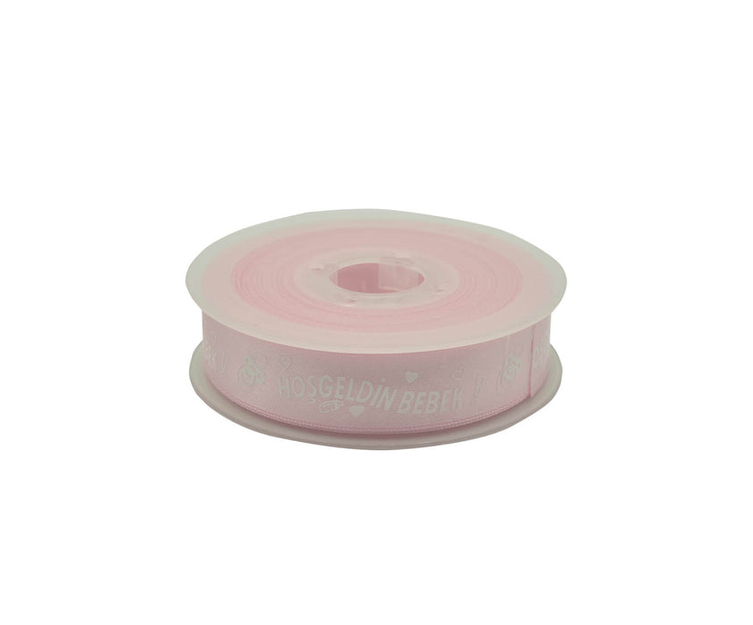HOŞGELDİN BEBEK YAZILI KURDELE - PEMBE