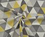 GEOMETRİK DESENLİ DUCK BEZİ KUMAŞ - GRİ