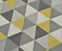 GEOMETRİK DESENLİ DUCK BEZİ KUMAŞ - GRİ