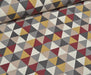 GEOMETRİK DESENLİ DUCK BEZİ KUMAŞ - KIRMIZI