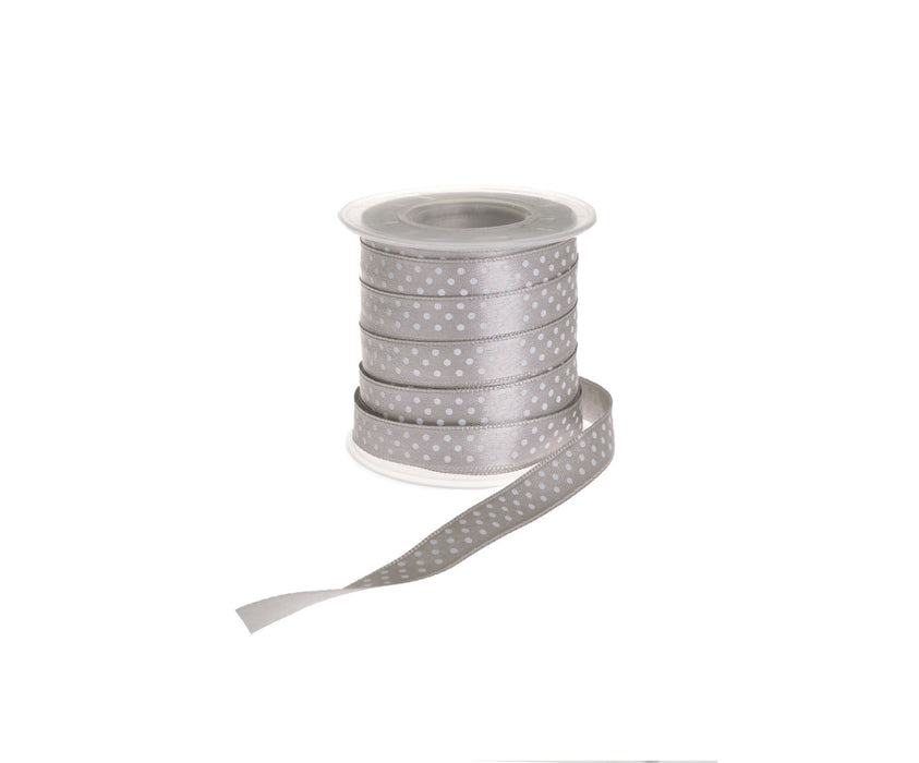 SATEN BASKILI KURDELE - GRİ
