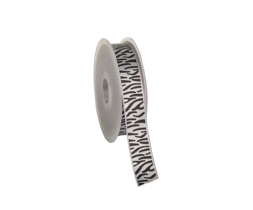 SATEN KURDELE BASKILI ZEBRA DESEN - GRİ