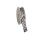 SATEN KURDELE BASKILI ZEBRA DESEN - GRİ