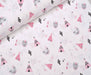 SEVİMLİ DESENLİ POPLİN KUMAŞ - PEMBE
