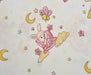 SEVİMLİ UYKUCU TAVŞAN DESENLİ POPLİN KUMAŞ - PEMBE