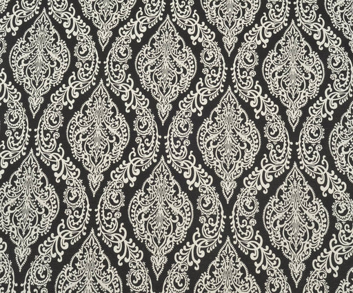DAMASK DESENLİ DUCK BEZİ KUMAŞ - SİYAH