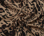 LEOPAR DESENLİ VİSKON KREP KUMAŞ - KARAMEL