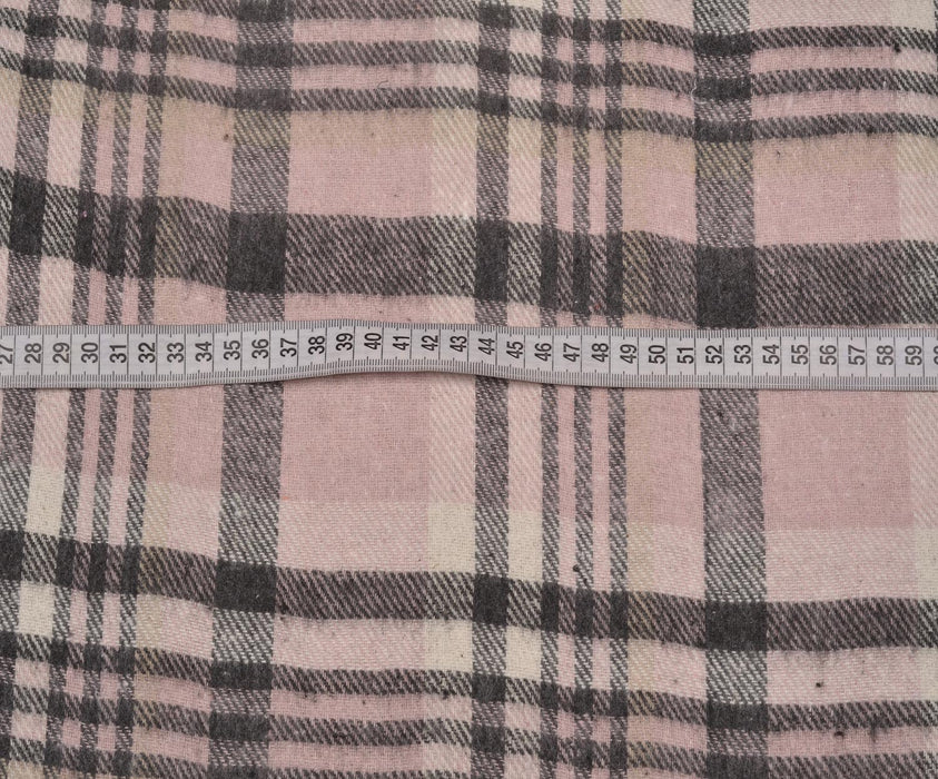 EKOSE DESENLİ KAŞE KUMAŞ - PEMBE
