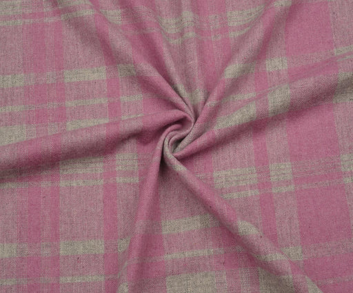 EKOSE YÜNLÜ KAŞE KUMAŞ - PEMBE