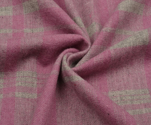 EKOSE YÜNLÜ KAŞE KUMAŞ - PEMBE