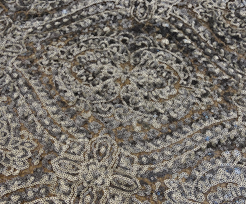 PUL PAYET İŞLEME KUMAŞ - GÜMÜŞ