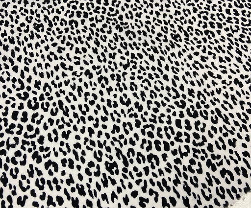 LEOPAR DESENLİ VUAL VİSKON KUMAŞ - SİYAH