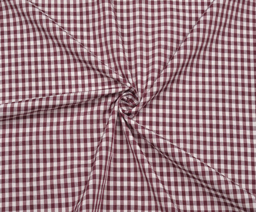 GÖMLEKLİK PAMUK EKOSE KUMAŞ - BORDO