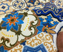 SERAMİK DESENLİ DİJİTAL BASKI KUMAŞ - MAVİ