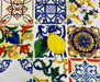 LİMONLU SERAMİK DESENLİ DİJİTAL BASKI KUMAŞ - HARMONİ