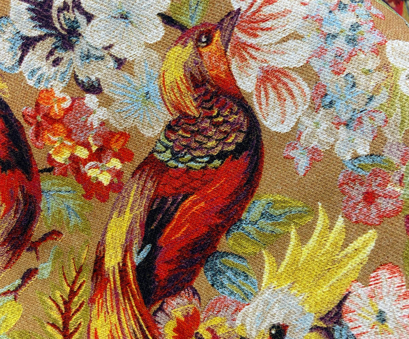 RETRO KUŞLAR DİJİTAL BASKI KUMAŞ - HARMONİ