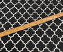 SİYAH BEYAZ DESENLİ DİJİTAL BASKI KUMAŞ - SİYAH