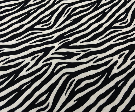 ZEBRA DESEN DİJİTAL BASKI KUMAŞ - SİYAH