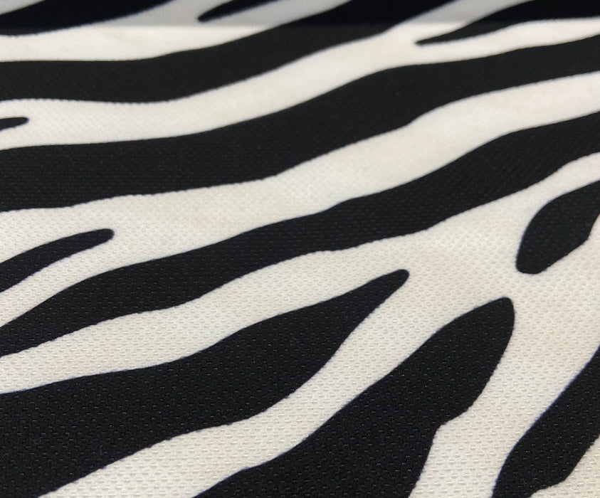 ZEBRA DESEN DİJİTAL BASKI KUMAŞ - SİYAH