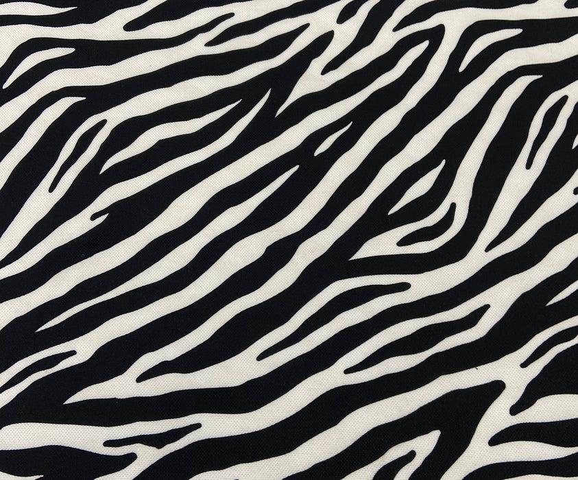 ZEBRA DESEN DİJİTAL BASKI KUMAŞ - SİYAH