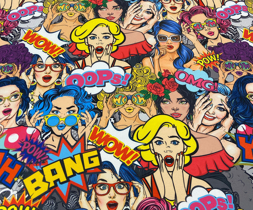 POPART KIZLAR DİJİTAL BASKI KUMAŞ - HARMONİ