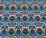 ÇİNİ DESENLİ DİJİTAL BASKI KUMAŞ - MAVİ