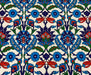 ÇİNİ DESENLİ DİJİTAL BASKI KUMAŞ - MAVİ