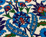 ÇİNİ DESENLİ DİJİTAL BASKI KUMAŞ - MAVİ