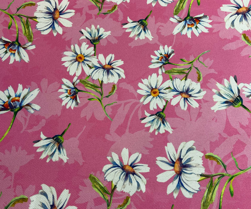 PEMBE PAPATYALAR DİJİTAL BASKI KUMAŞ - PEMBE