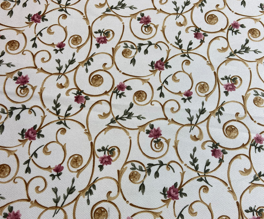 DESENLİ DİJİTAL BASKI KUMAŞ - ALTIN